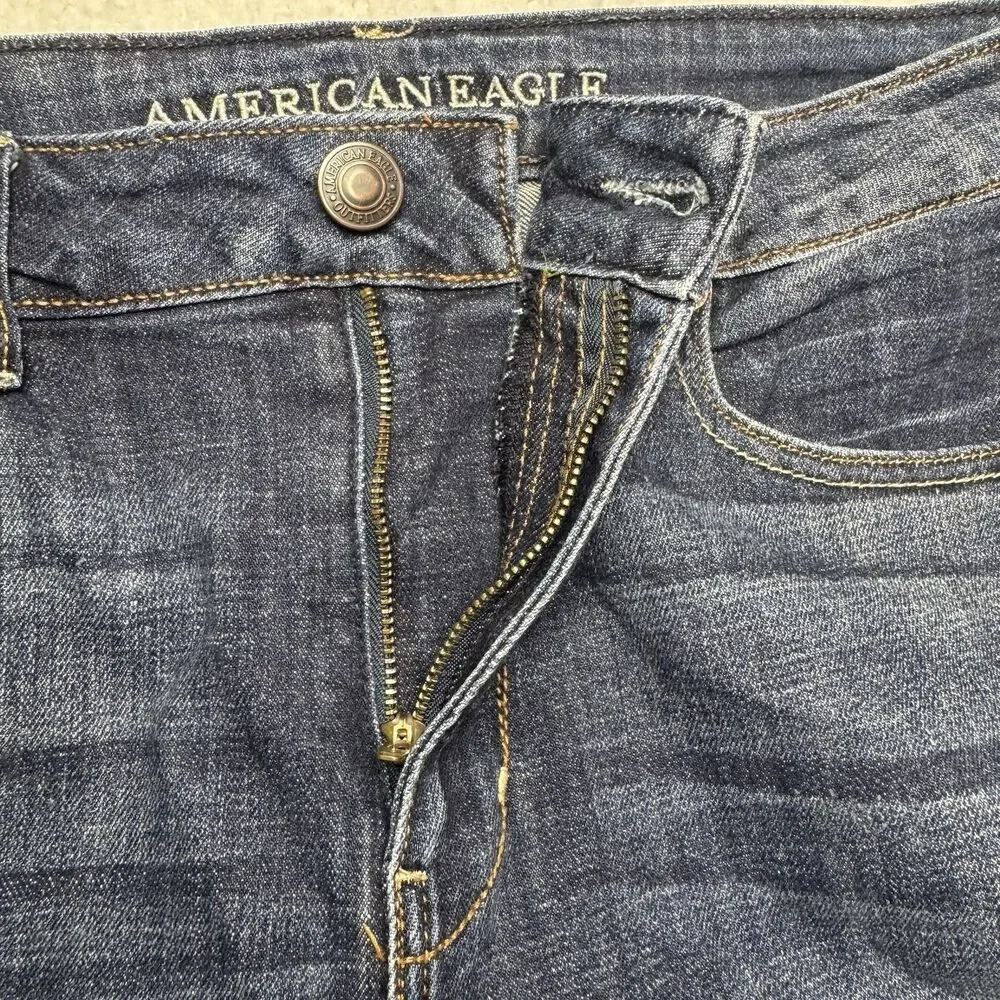 American Eagle High Rise Jegging Medium Wash Blue Skinny Jeans Size 12 Short